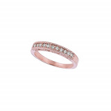 Jewelmi Custom 14k Rose Gold Diamond Stackable Ring photo