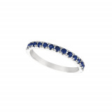 Jewelmi Custom 14k White Gold Sapphire Stackable Ring photo