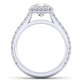 Gabriel & Co. 14k White Gold Contemporary Halo Engagement Ring - ER14395S4W44JJ photo 2