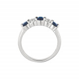 Jewelmi Custom 14k White Gold Sapphire Diamond Ring photo 2