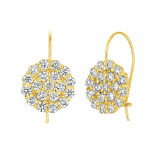 Jewelmi Custom 14k Yellow Gold Diamond Earrings photo