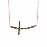 Jewelmi Custom 14k Rose Gold Diamond Necklace photo