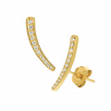 Jewelmi Custom 14k Yellow Gold Diamond Earrings photo