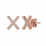 Jewelmi Custom 14k Rose Gold Diamond Earrings photo