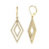 Jewelmi Custom 14k Yellow Gold Diamond Earrings photo