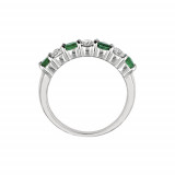 Jewelmi Custom 14k White Gold Emerald Diamond Ring photo 2