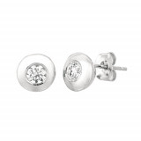 Jewelmi Custom 14k White Gold Diamond Earrings photo