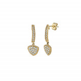 Jewelmi Custom 14k Yellow Gold Diamond Earrings photo