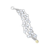 Tacori Sterling Silver Crescent Crown Gemstone Women's Bracelet - SB100Y03 photo