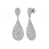 Jewelmi Custom 14k White Gold Diamond Earrings photo