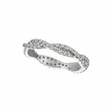 Jewelmi Custom 14k White Gold Diamond Eternity Wedding Band photo