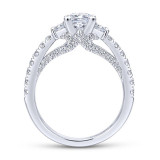 Gabriel & Co. 14k White Gold Entwined 3 Stone Engagement Ring - ER12662S3W44JJ photo 2