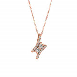 Jewelmi Custom 14k Rose Gold Diamond Necklace photo