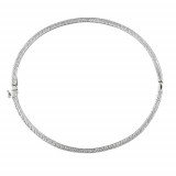 Jewelmi Custom 14k White Gold Diamond Bangle Bracelet photo 2