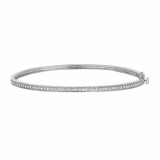 Jewelmi Custom 14k White Gold Diamond Bangle Bracelet photo