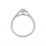 Jewelmi Custom 14k White Gold Halo Diamond Engagement Ring photo 2