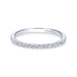 Gabriel & Co. 14k White Gold Contemporary Diamond Wedding Band - WB11756R4W44JJ photo