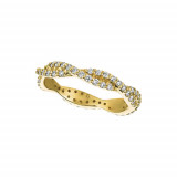 Jewelmi Custom 14k Yellow Gold Diamond Eternity Wedding Band photo