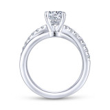 Gabriel & Co. 14k White Gold Contemporary Twisted Engagement Ring - ER13880R4W44JJ photo 2