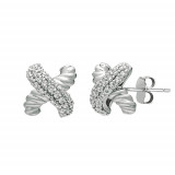 Jewelmi Custom 14k White Gold Diamond Earrings photo