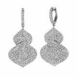 Jewelmi Custom 14k White Gold Diamond Earrings photo