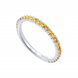 Gabriel & Co. 14k White Gold Citrine Stackable Ring photo 3