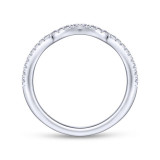 Gabriel & Co. 14k White Gold Contemporary Curved Wedding Band - WB14425P4W44JJ photo 2