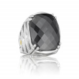Tacori Sterling Silver Caissa Crescent Gemstone Men's Ring - SR13132 photo