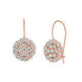 Jewelmi Custom 14k Rose Gold Diamond Earrings photo