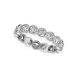 Jewelmi Custom 14k White Gold Diamond Eternity Wedding Band photo