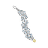 Tacori Sterling Silver Crescent Crown Gemstone Women's Bracelet - SB100Y02 photo