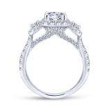 Gabriel & Co. 14k White Gold Entwined Halo Engagement Ring - ER12810R4W44JJ photo 2