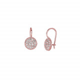 Jewelmi Custom 14k Rose Gold Diamond Earrings photo