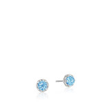 Tacori Sterling Silver Crescent Crown Gemstone Stud Earring - SE24045 photo