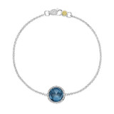 Tacori Sterling Silver Crescent Embrace Gemstone Women's Bracelet - SB16633 photo