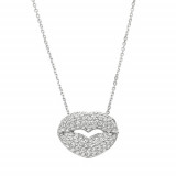 Jewelmi Custom 14k White Gold Diamond Necklace photo