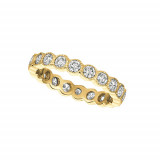 Jewelmi Custom 14k Yellow Gold Diamond Eternity Wedding Band photo