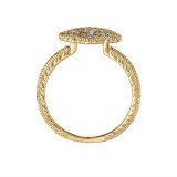 Jewelmi Custom 14k Yellow Gold Diamond Flower Ring photo 2