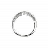 Jewelmi Custom 14k White Gold Curved Diamond Wedding Band photo 2