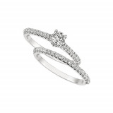 Jewelmi Custom 14k White Gold Diamond Engagement Ring Set photo 3