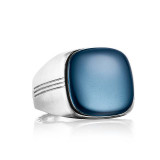 Tacori Sterling Silver Legend Gemstone Men's Ring - MR10037 photo