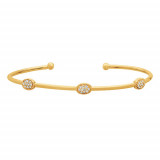 Jewelmi Custom 14k Yellow Gold Diamond Bangle Bracelet photo