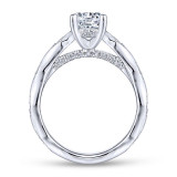 Gabriel & Co. 14k White Gold Victorian Straight Engagement Ring - ER14427R4W44JJ photo 2