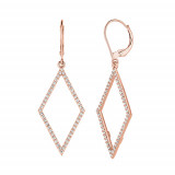 Jewelmi Custom 14k Rose Gold Diamond Earrings photo