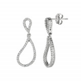 Jewelmi Custom 14k White Gold Diamond Earrings photo