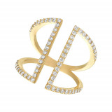 Jewelmi Custom 14k Yellow Gold Diamond Ring photo