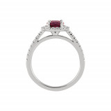 Jewelmi Custom 14k White Gold Ruby Diamond Engagement Ring photo 2