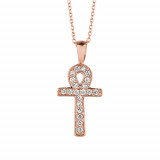 Jewelmi Custom 14k Rose Gold Diamond Necklace photo
