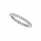 Jewelmi Custom 14k White Gold Diamond Eternity Wedding Band photo