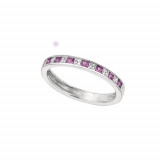 Jewelmi Custom 14k White Gold Sapphire Diamond Ring photo